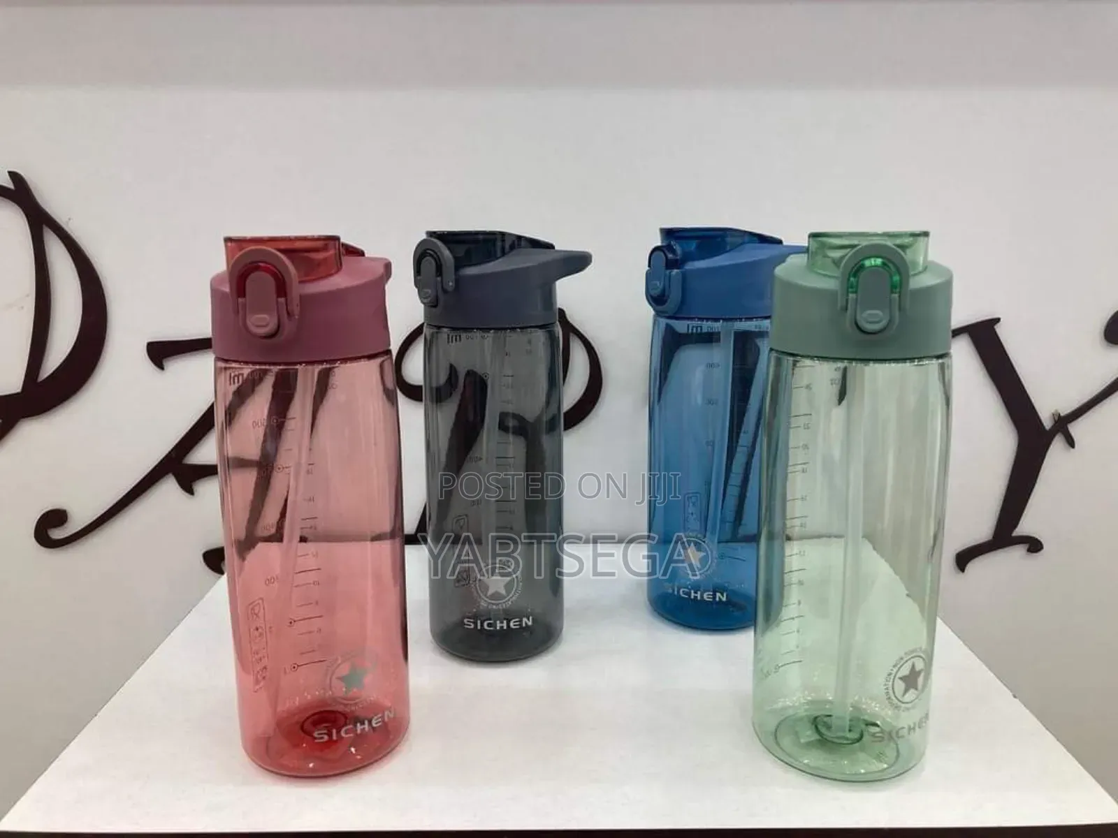 Transparent Water Bottle With Straw