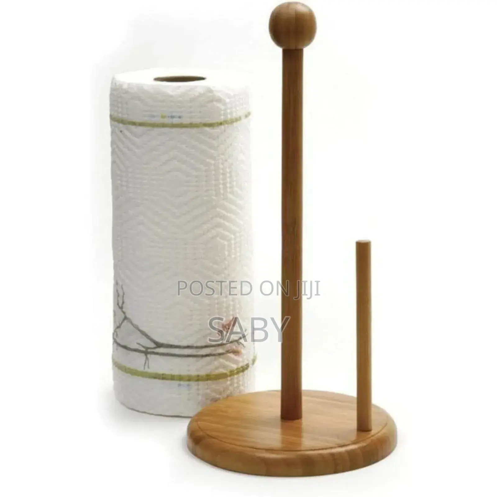 Bamboo Paper Towel and Tissue Stand