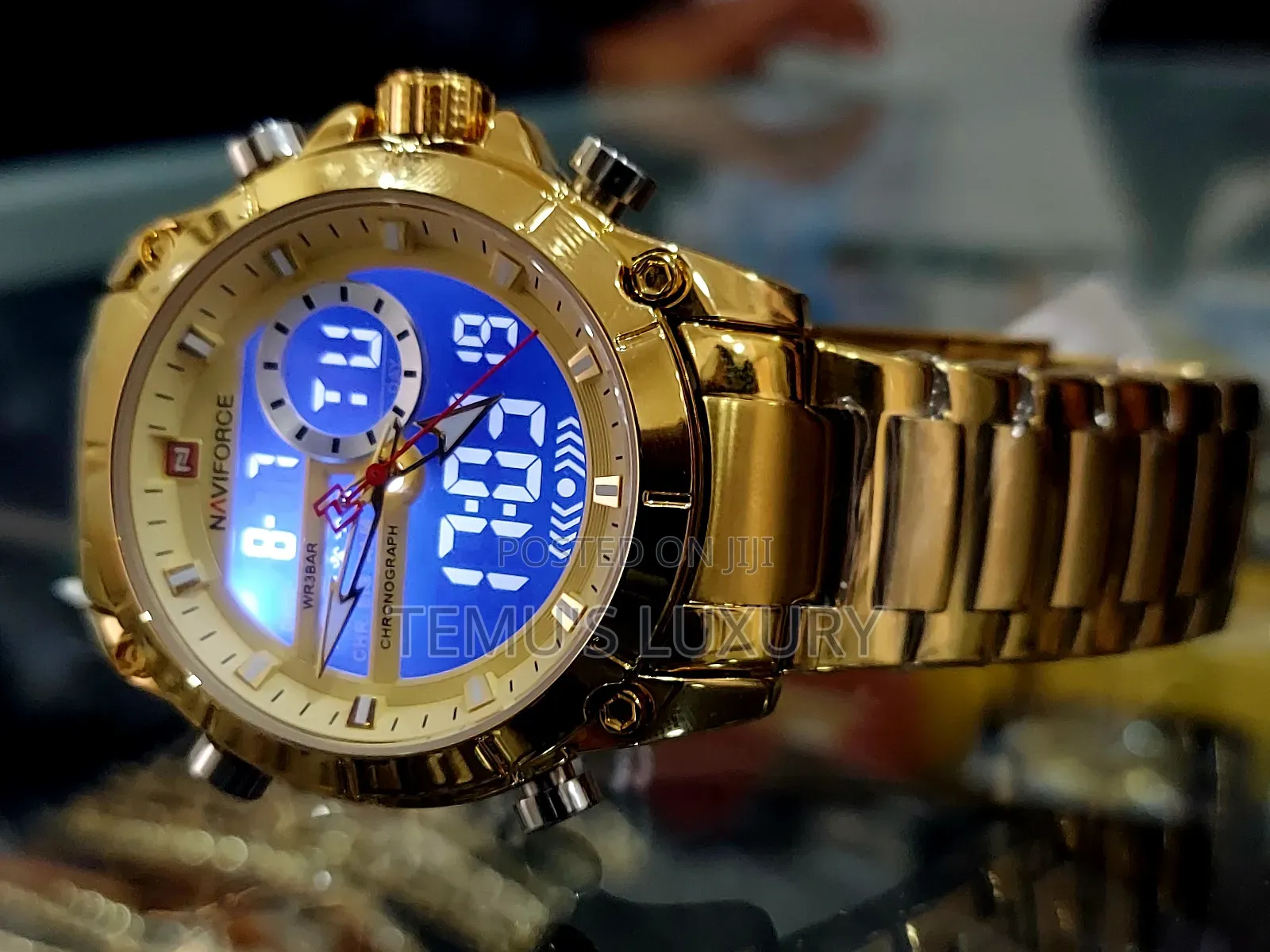 NAVIFORCE Luxury Original Men Watch Gold Quartz Men's Watch