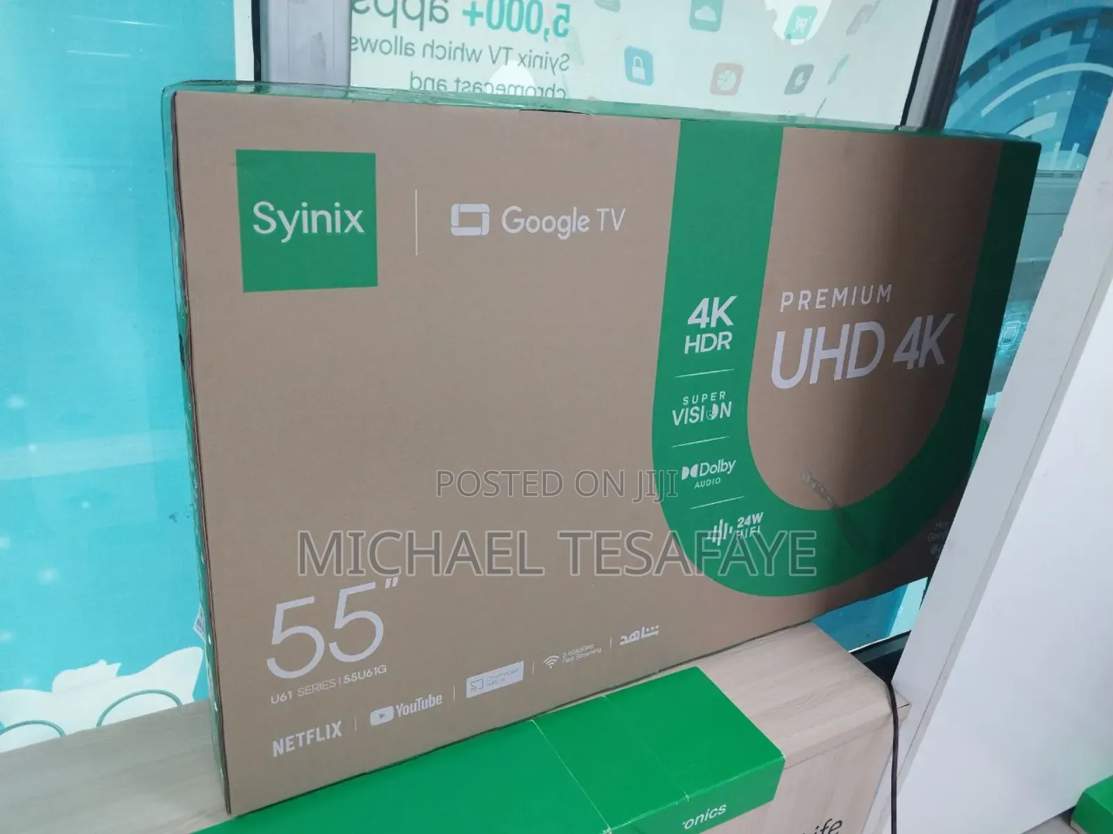 Syinix 55 Inch Premium UHD Android Chromecast TV