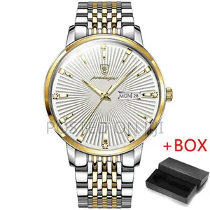 POEDAGAR Luxury Men's Quartz Watch Alert
