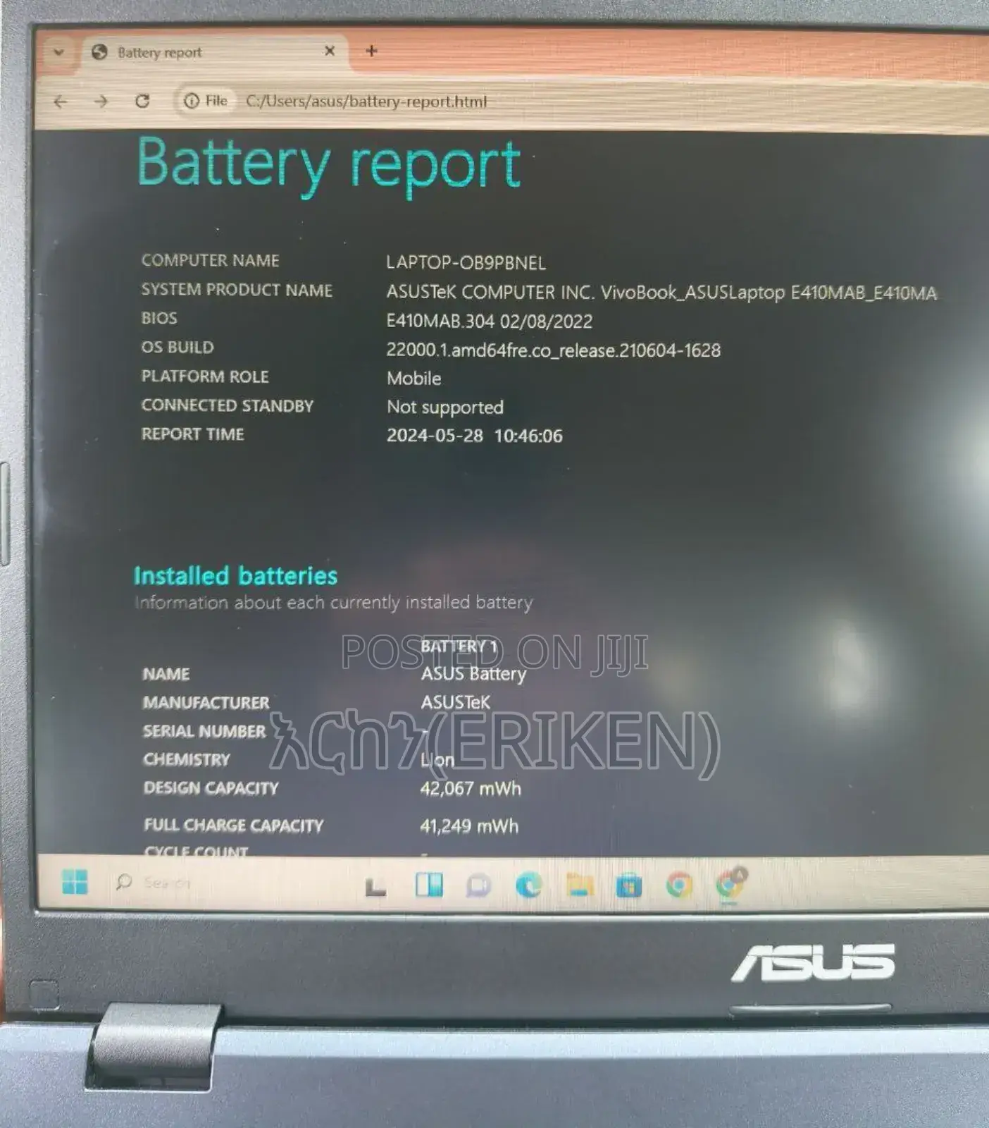 New Laptop Asus 4GB Intel Pentium SSD 72GB
