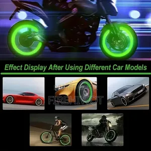 4 PCS Fluorescent Glow in the Dark Tire Caps