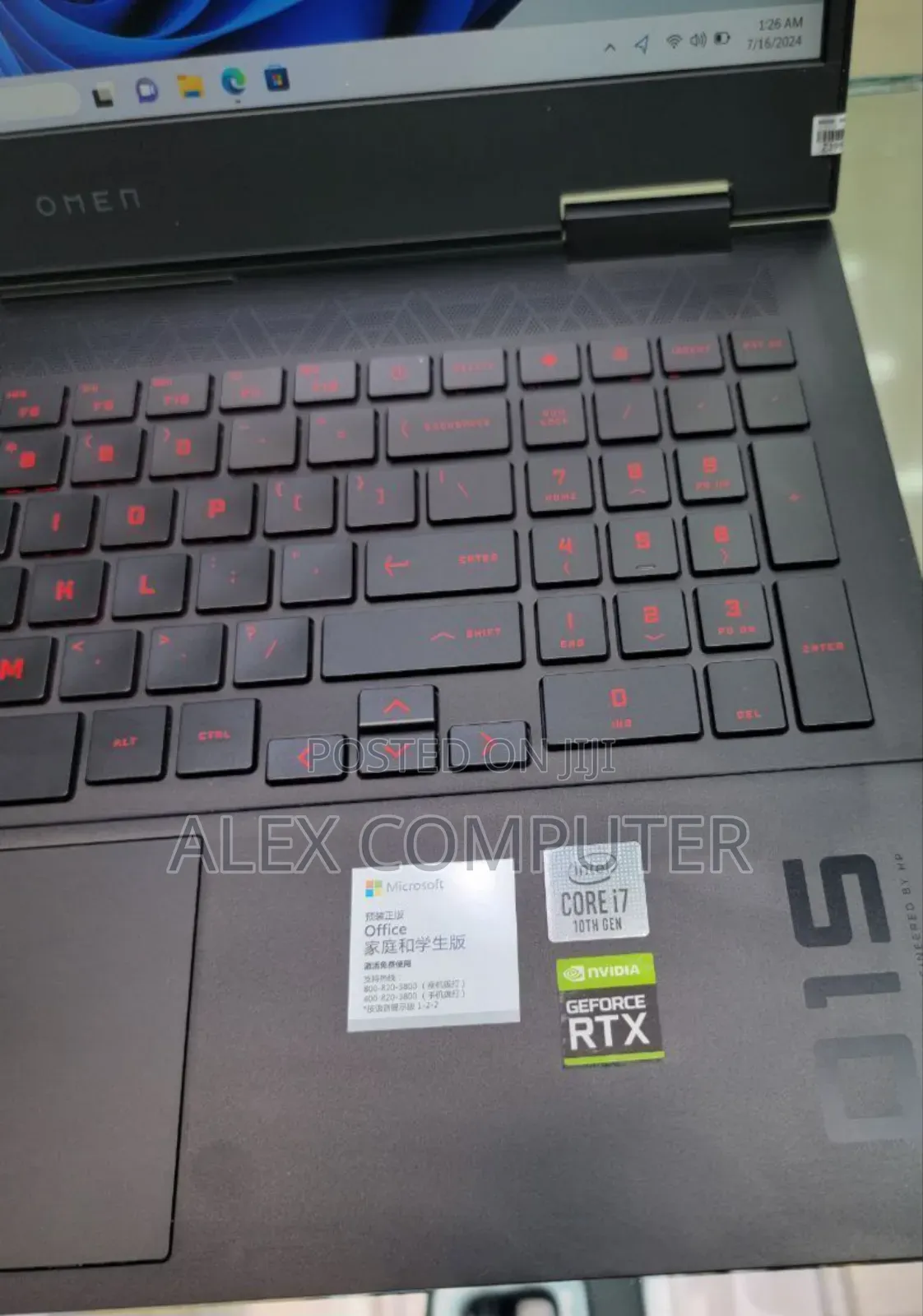 New Laptop HP Omen 15 16GB Intel Core I7 SSD 512GB