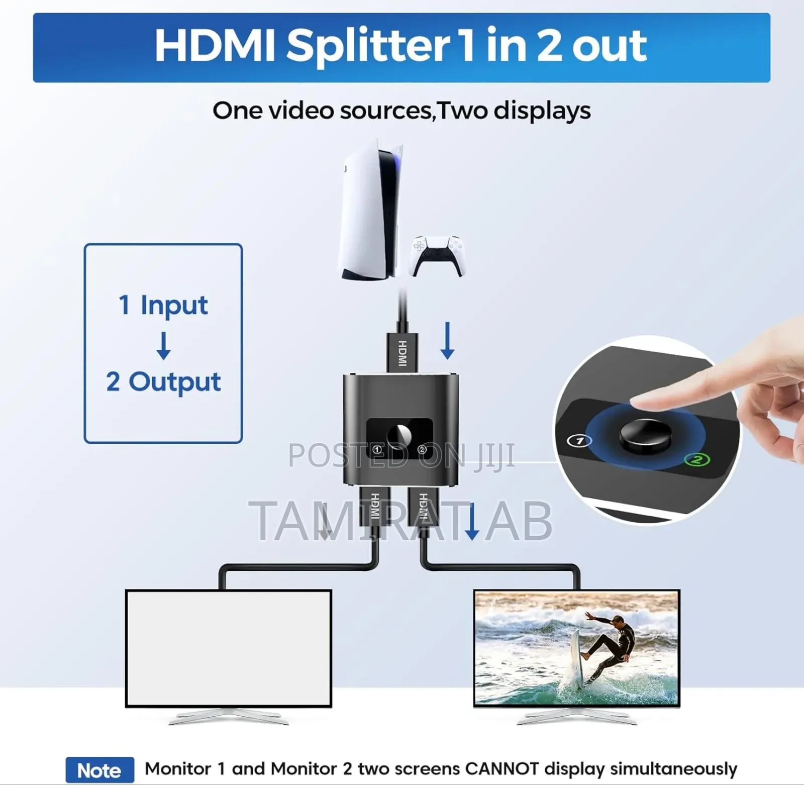 HDMI Splitter/Switcher at 60hz, Bidirectional HDMI Switch