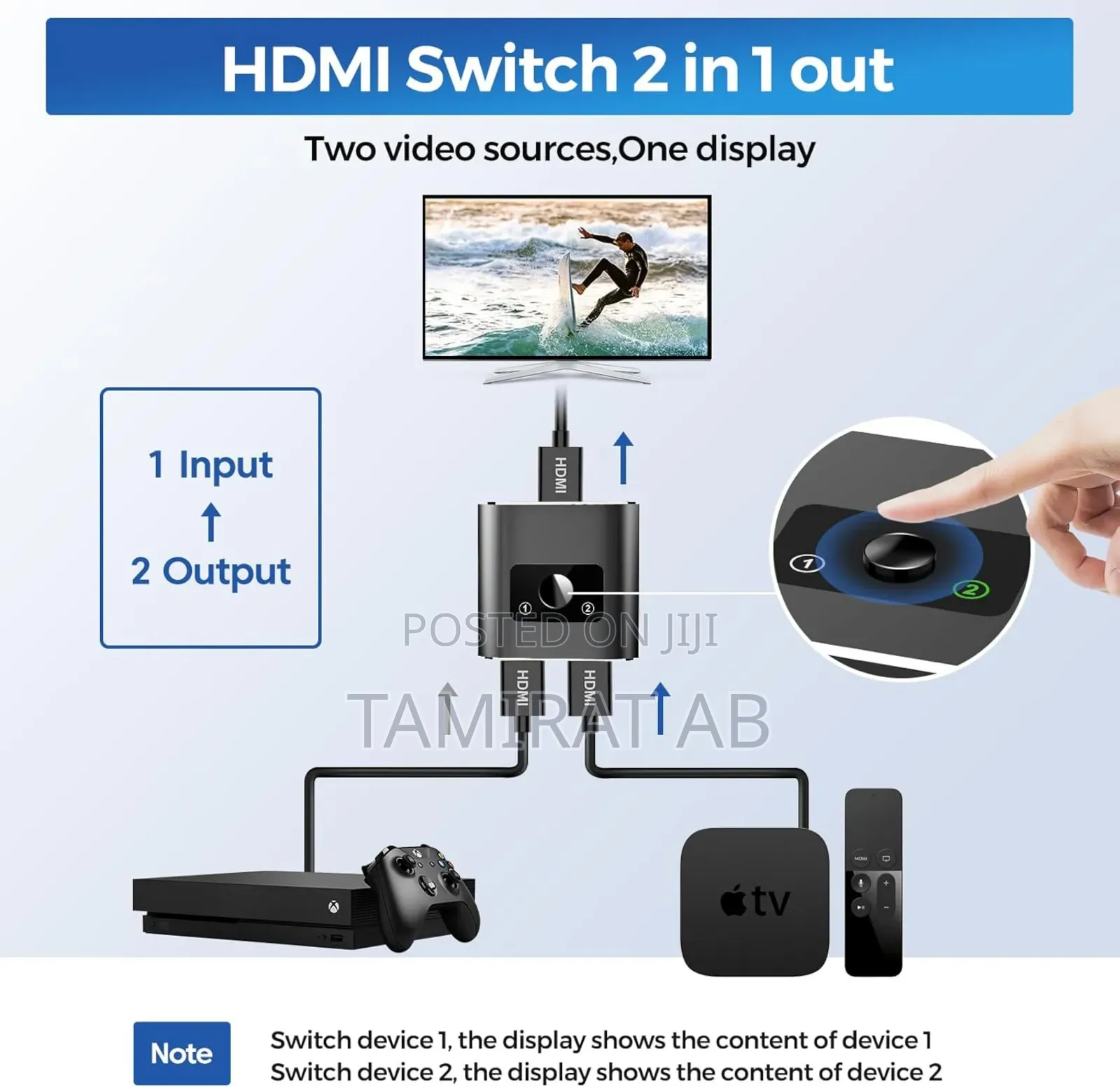 HDMI Splitter/Switcher at 60hz, Bidirectional HDMI Switch