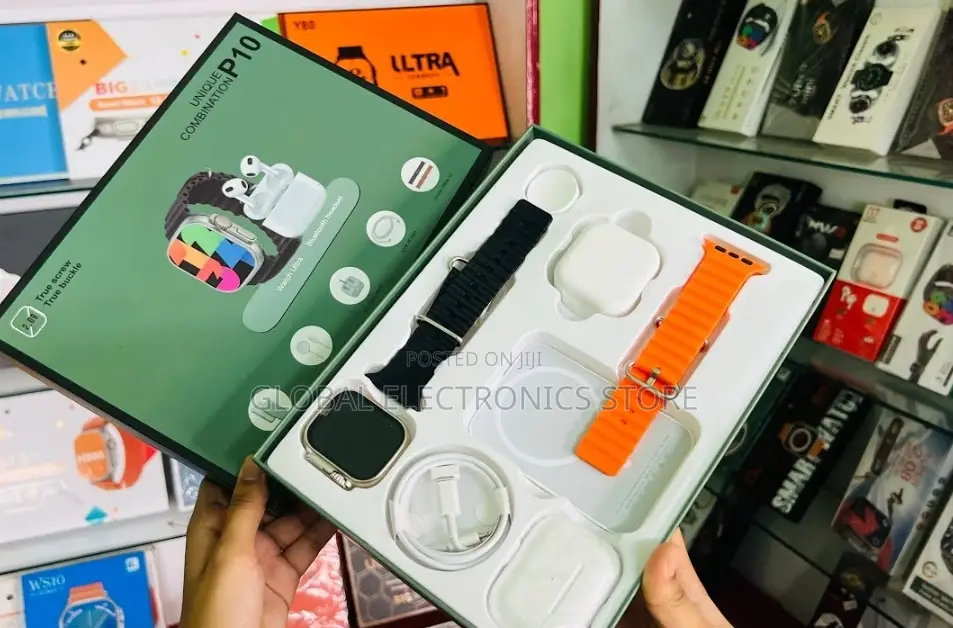 Smart Watch + Airpod + Wireless Power Bank + Charger + Box