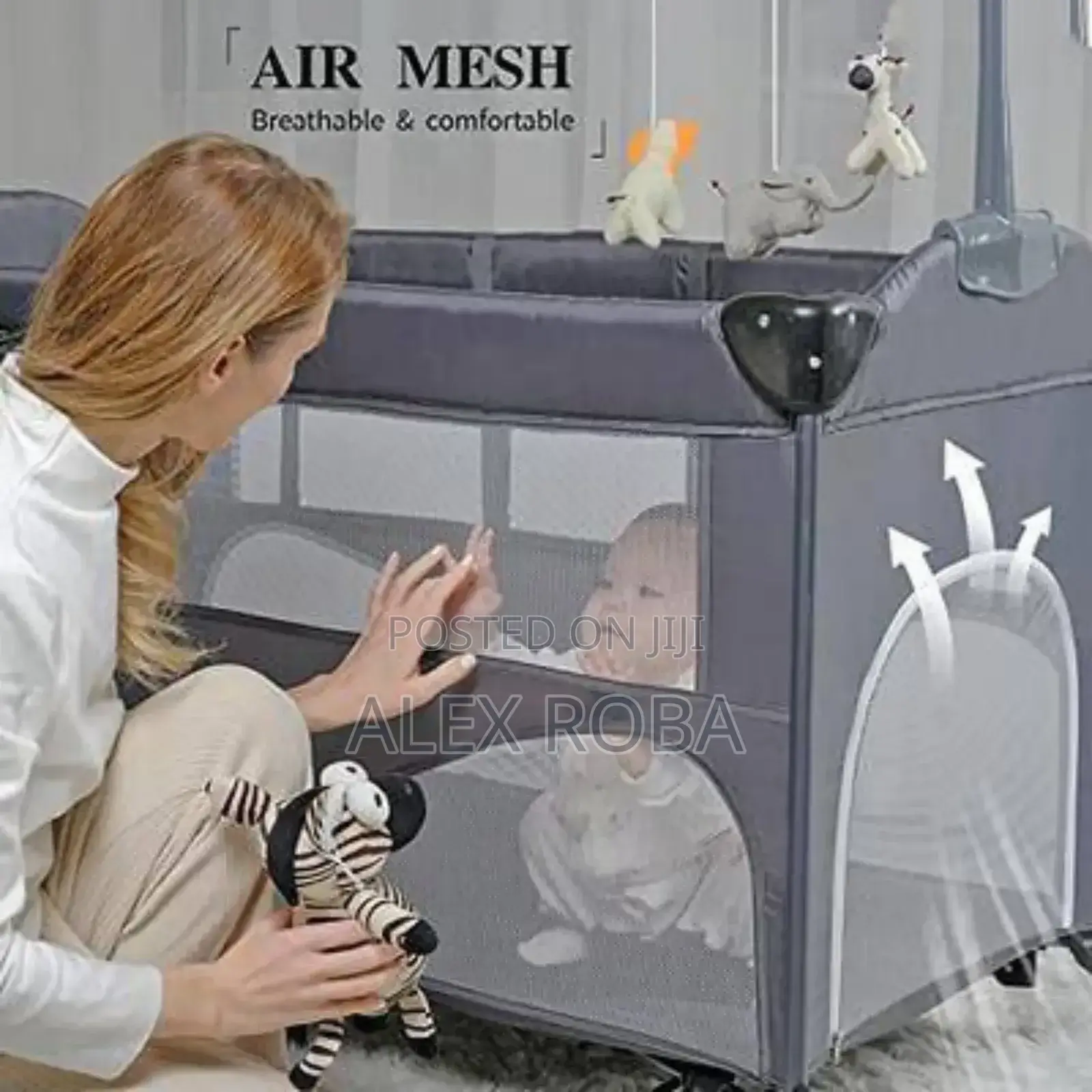 Dulexe Baby Bedside Crib