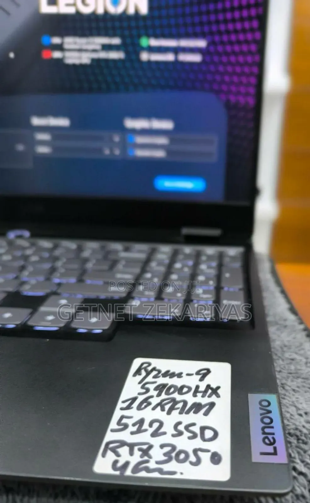 New Laptop Lenovo Legion 5 16GB AMD Ryzen 9 SSD 512GB