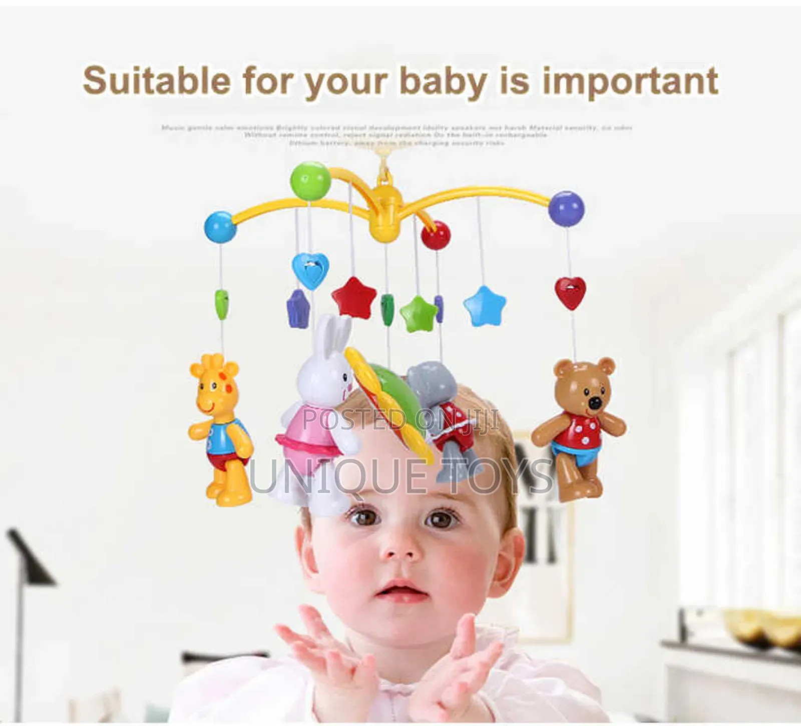 Musical Rotating Bed Bell Mobile Baby Crib Hanging Toy