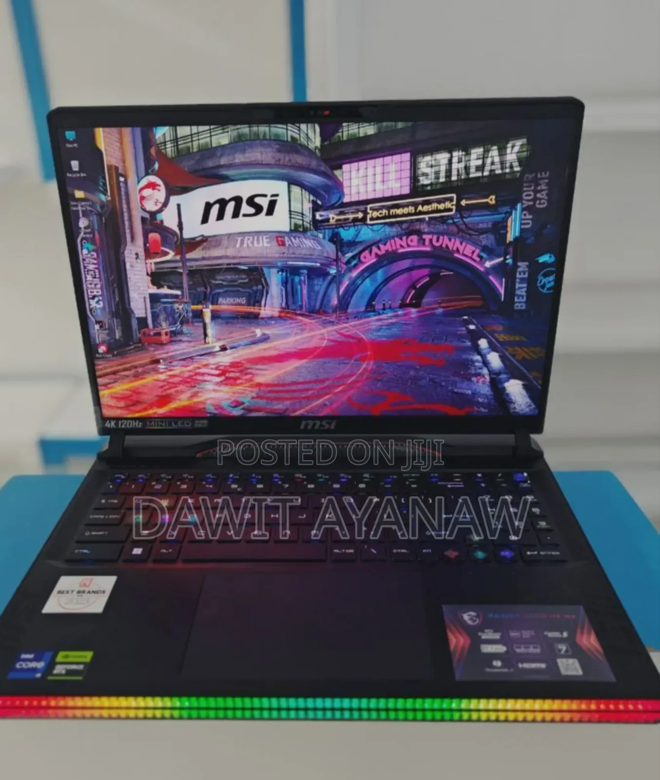 New Laptop MSI GE66 Raider 10SGS 64GB Intel Core I9 SSD 2T