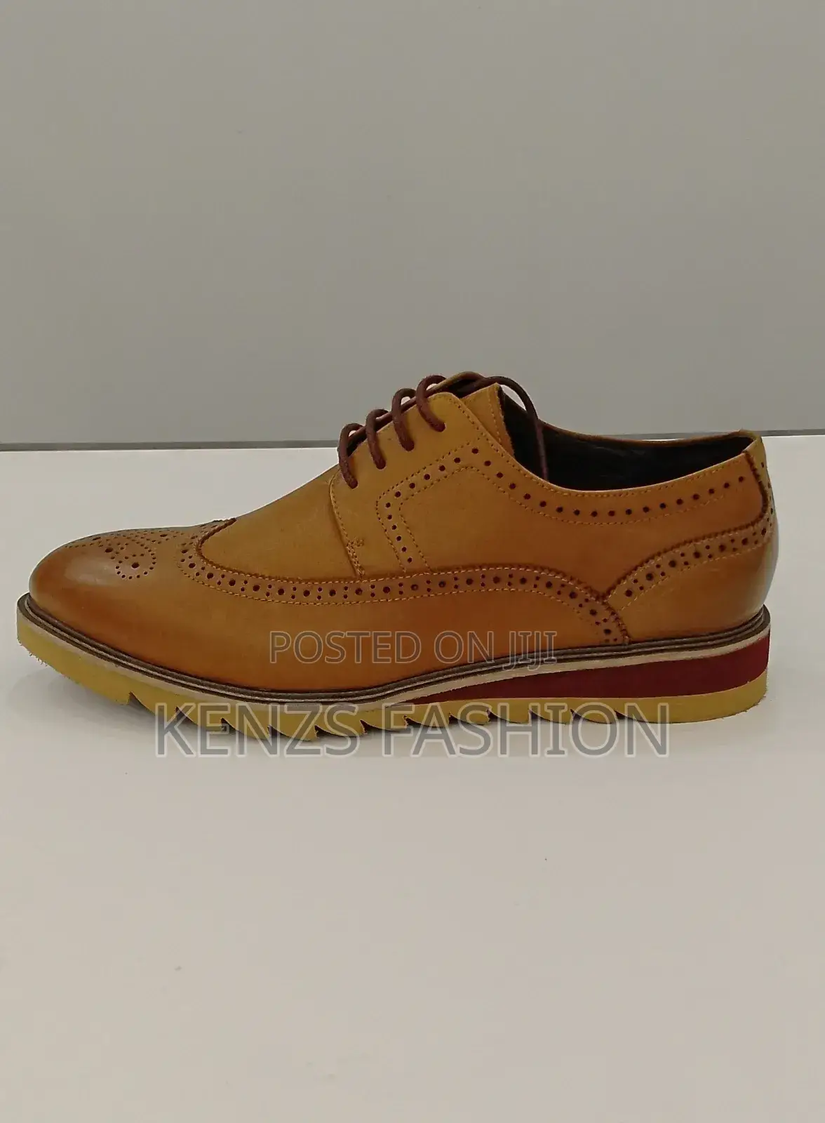 Leather Brogue Flat Shoes