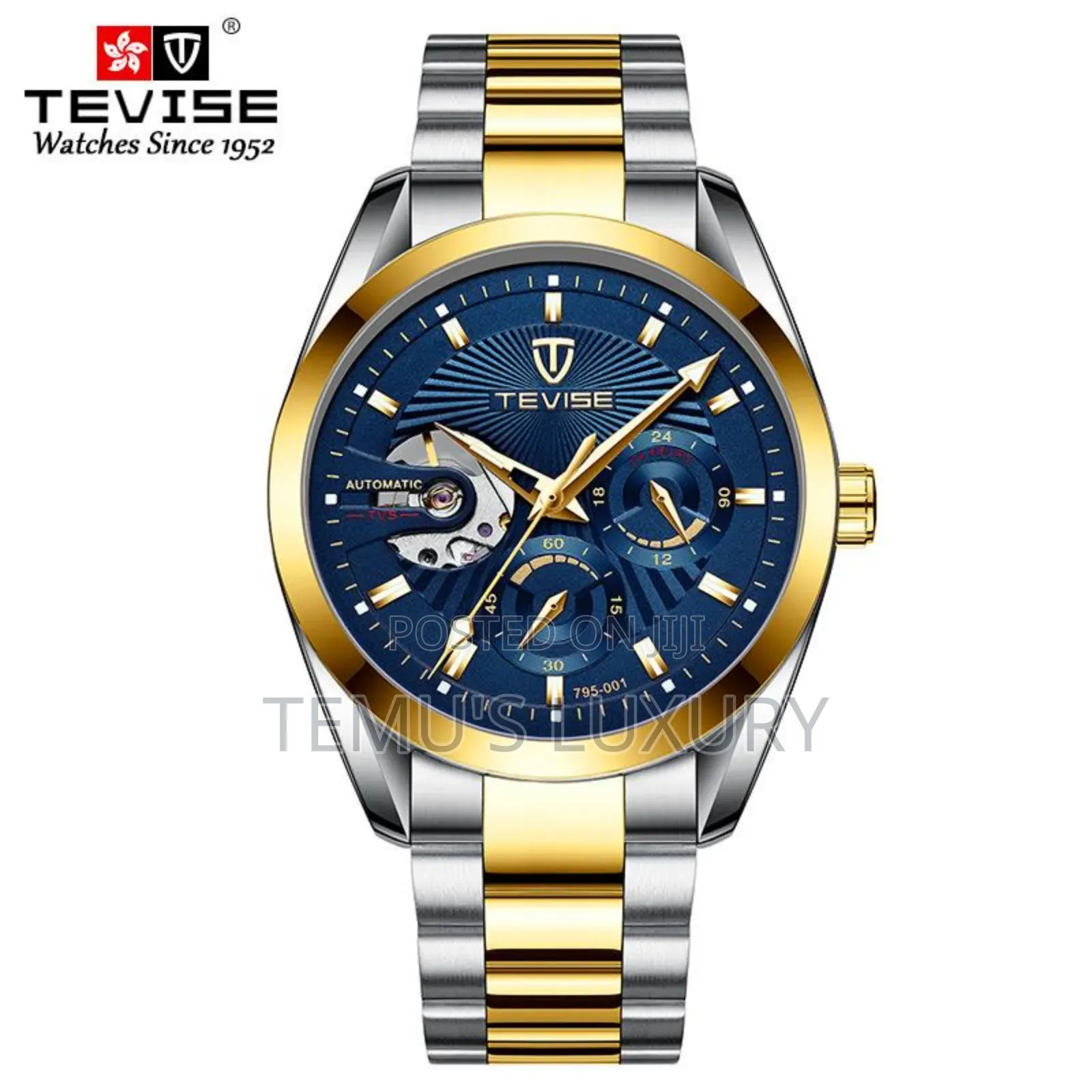 TEVISE Automatic Luxury Mechanical For Men Waterproof Watch