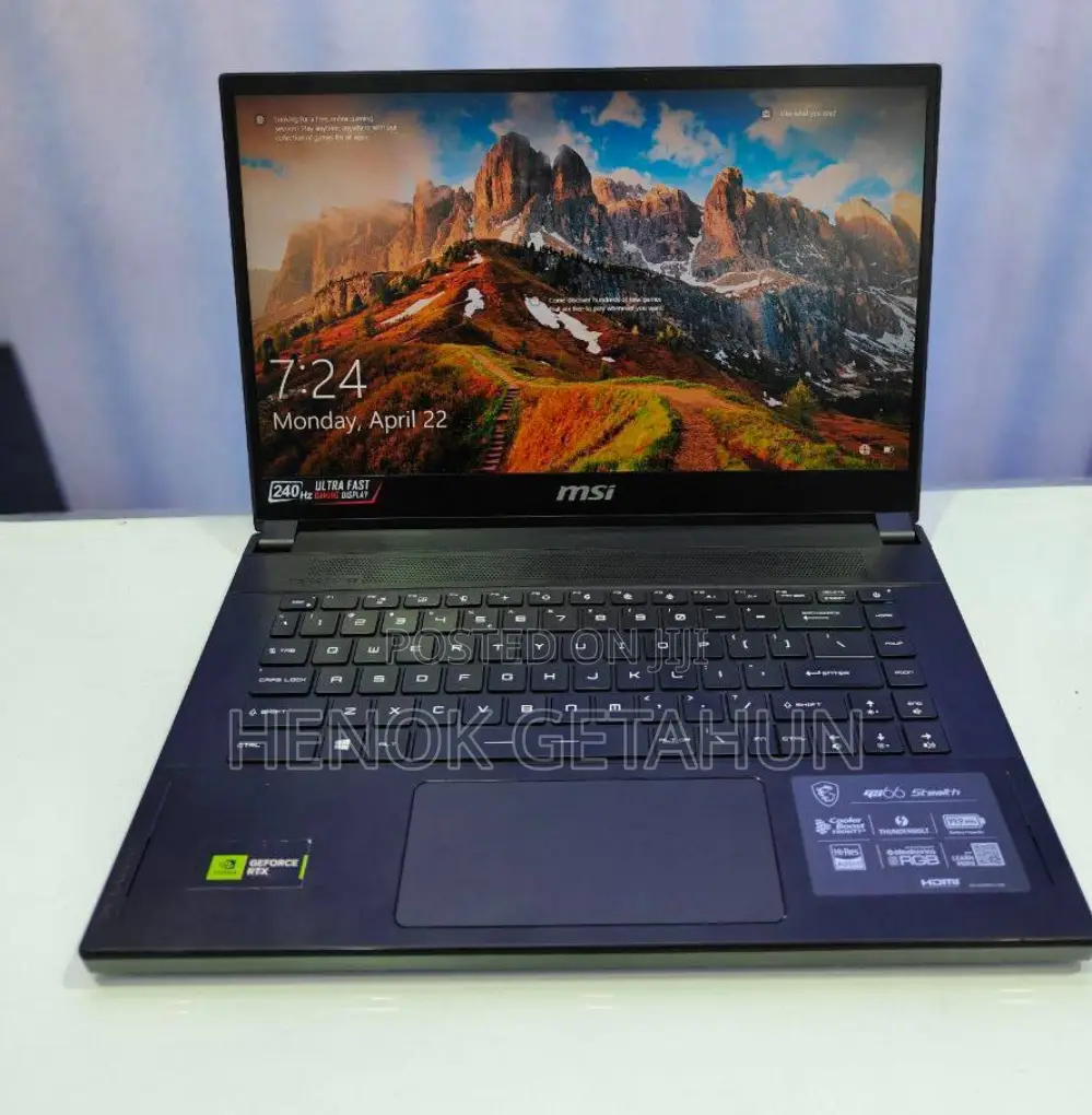 New Laptop MSI GS66 Stealth 10SGS 32GB Intel Core I9 SSD 1T