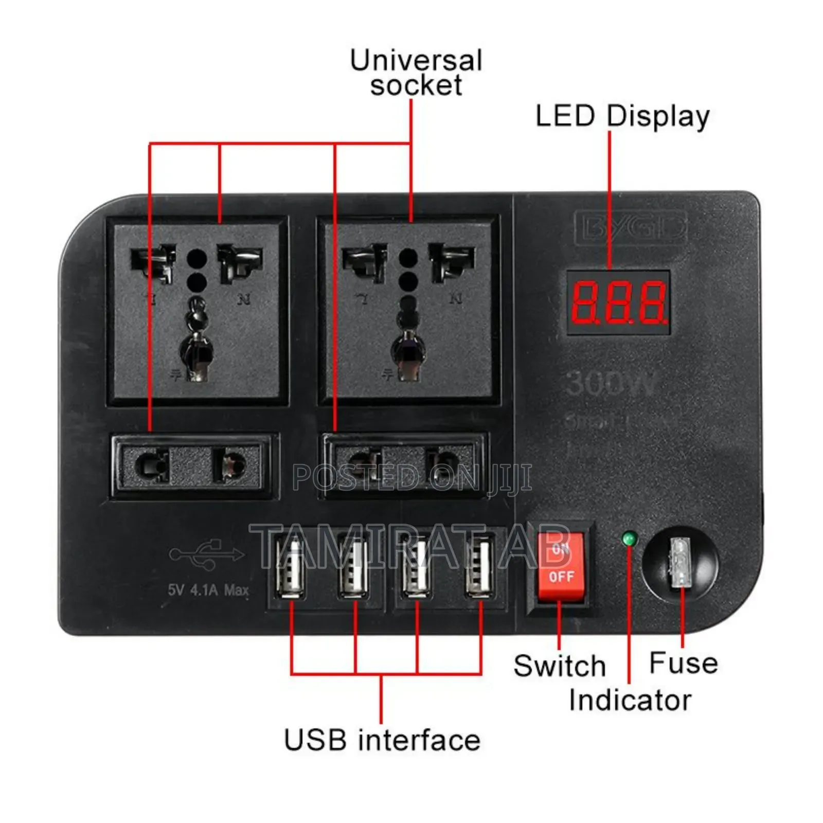 300W Power Inverter DC 12V to AC 220V Power Inverter