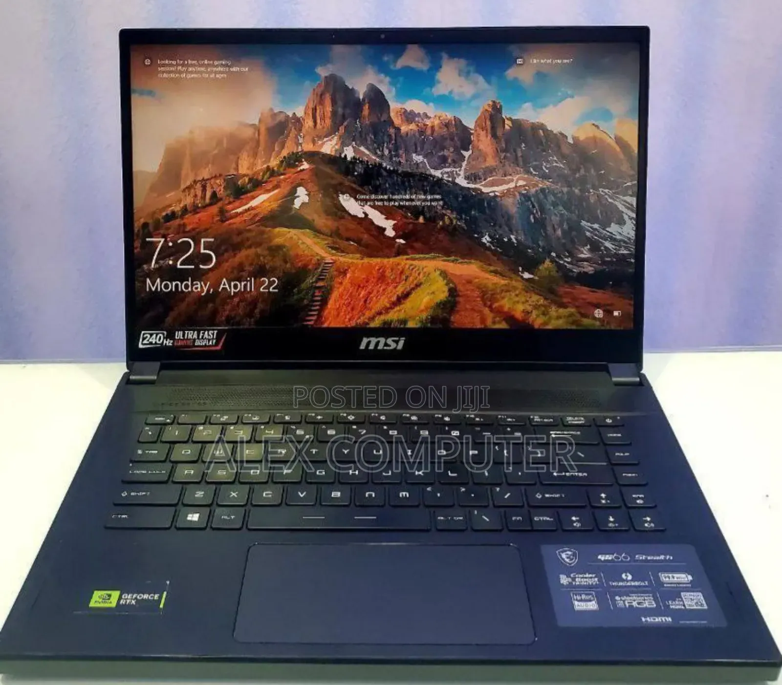 New Laptop MSI GS66 Stealth 10SGS 32GB Intel Core I9 SSD 1T