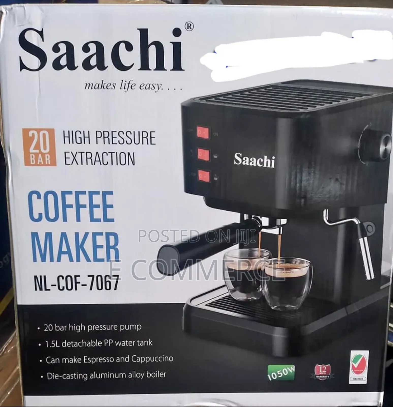 Saachi Coffee Maker. 20 Bar