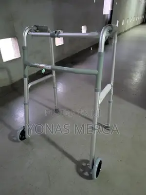 Photo - Aluminum Walker Alloy Walking Aid, Four-Leg Crutches Walking