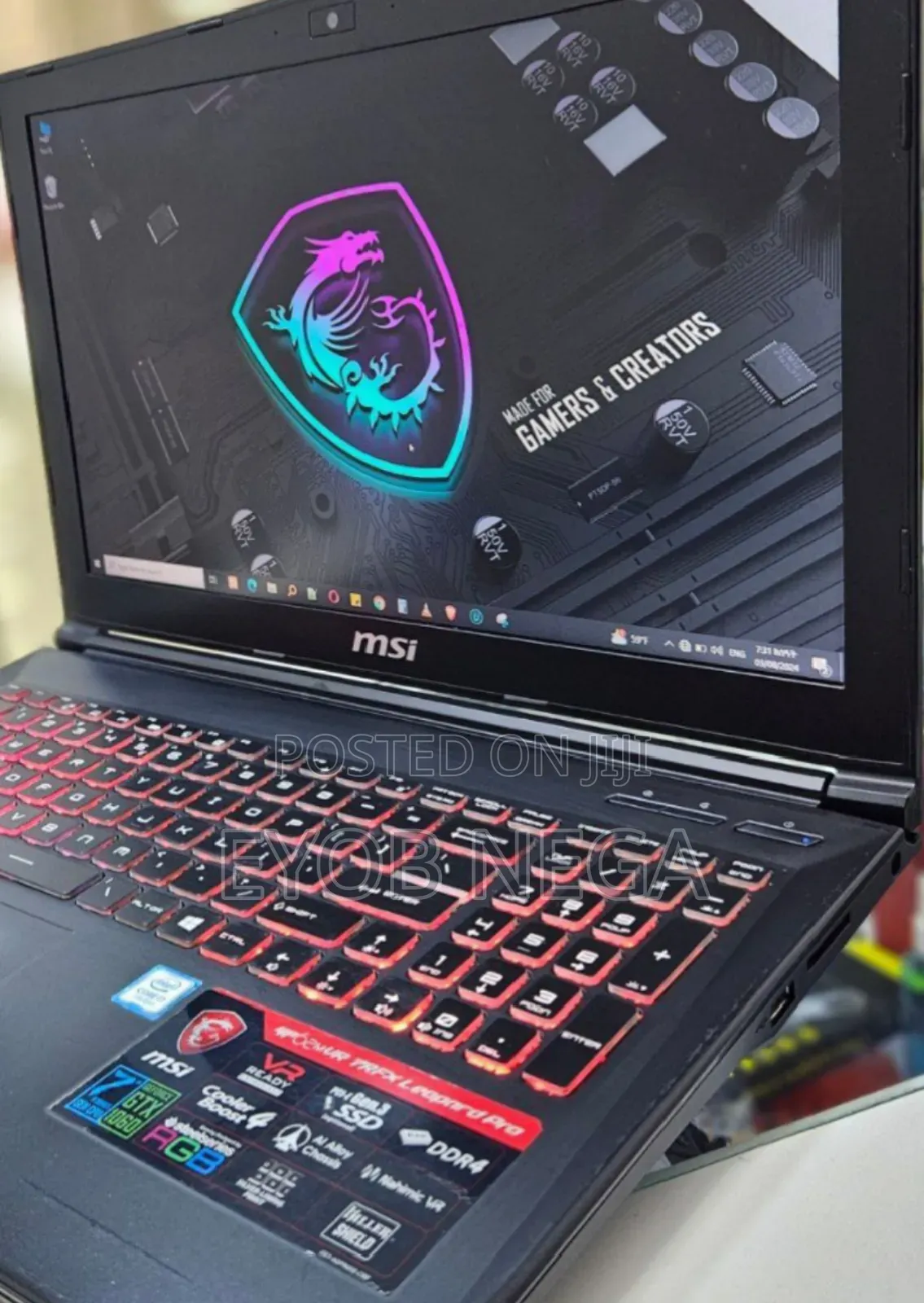 New Laptop MSI GF63 8GB Intel Core I7 HDD+SSD 1.5T