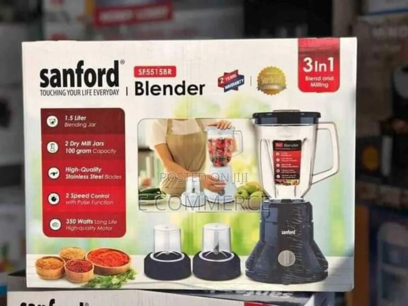 1sanford 3 in 1 Blender ሳንፎርድ 3 በ 1 የጁስ የቡናና ቅመማቅመም መፍጫ