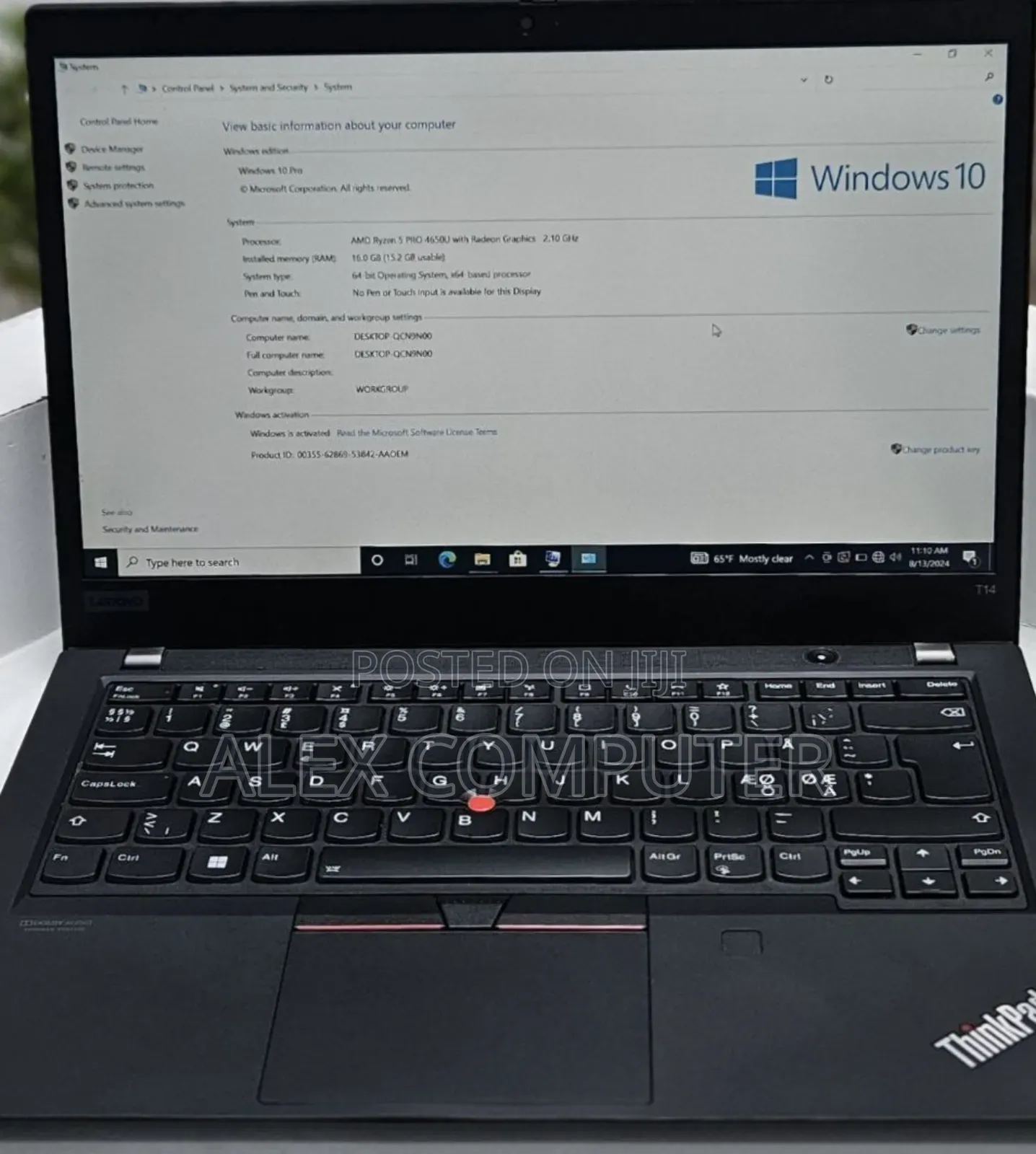 New Laptop Lenovo ThinkPad T14 16GB AMD Ryzen 5 SSD 512GB