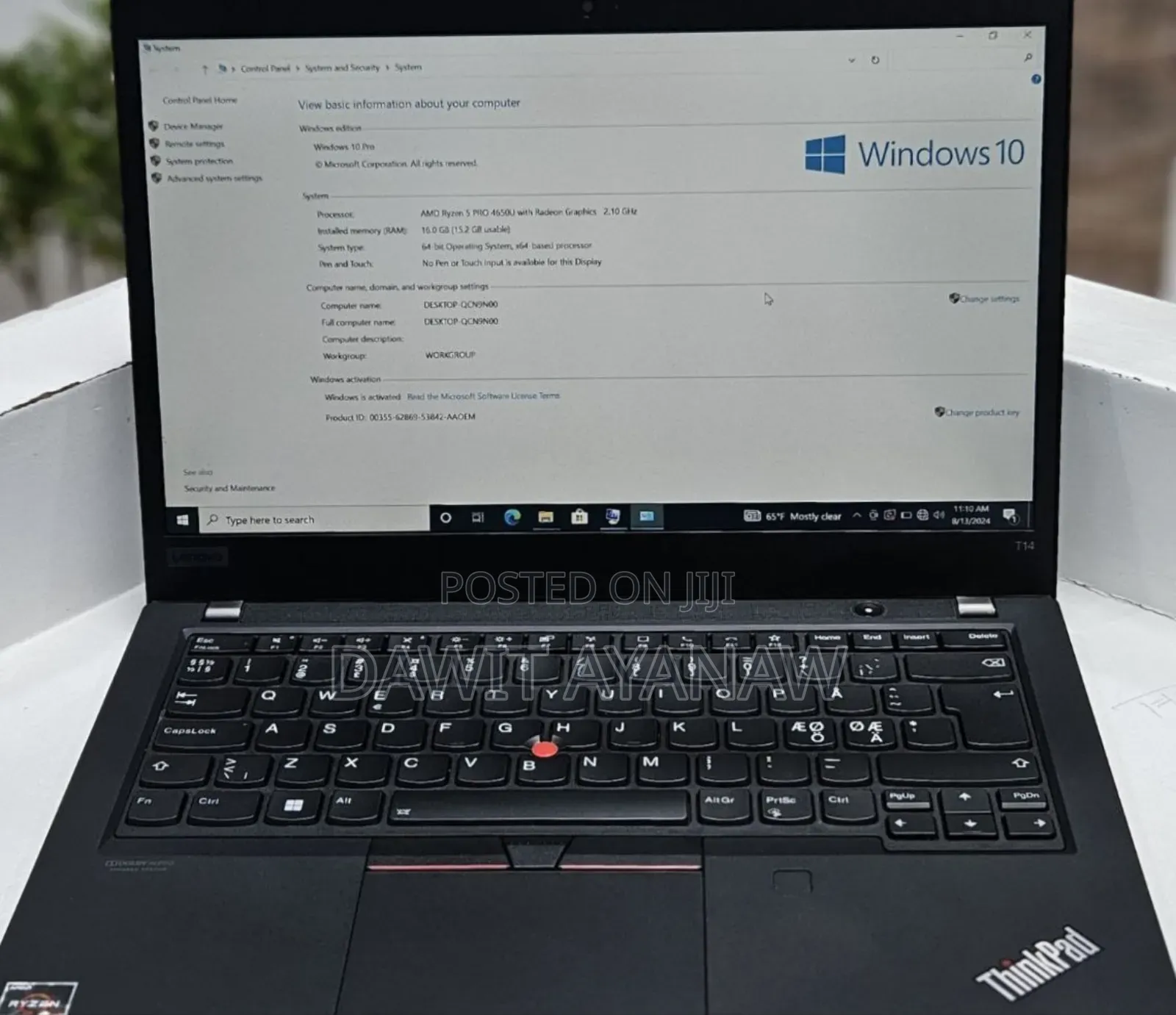 New Laptop Lenovo ThinkPad T14 16GB AMD Ryzen 5 SSD 512GB