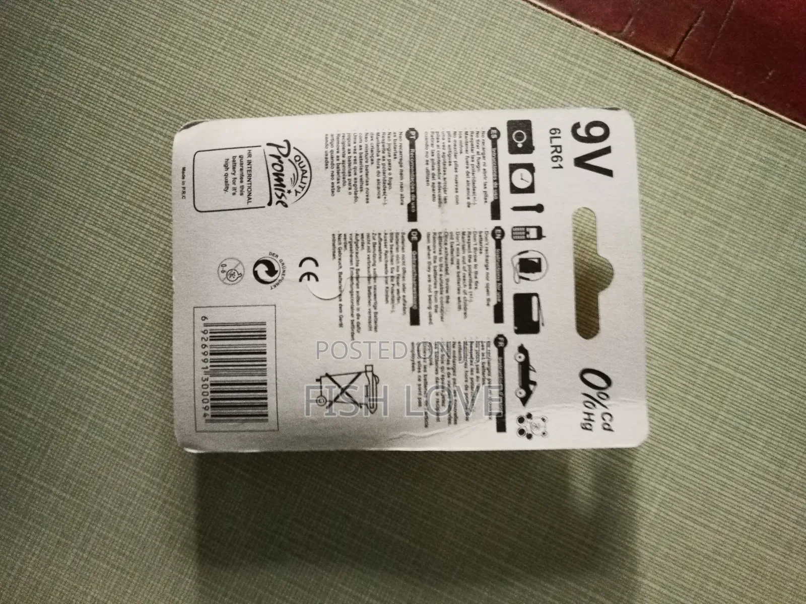 9V Maxday Alkaline Battery