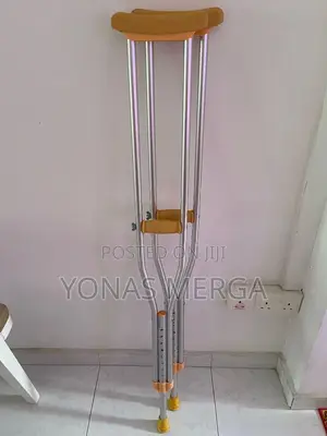 Photo - Crutches Stainless Turn Telescopic Walking Stick Disabled