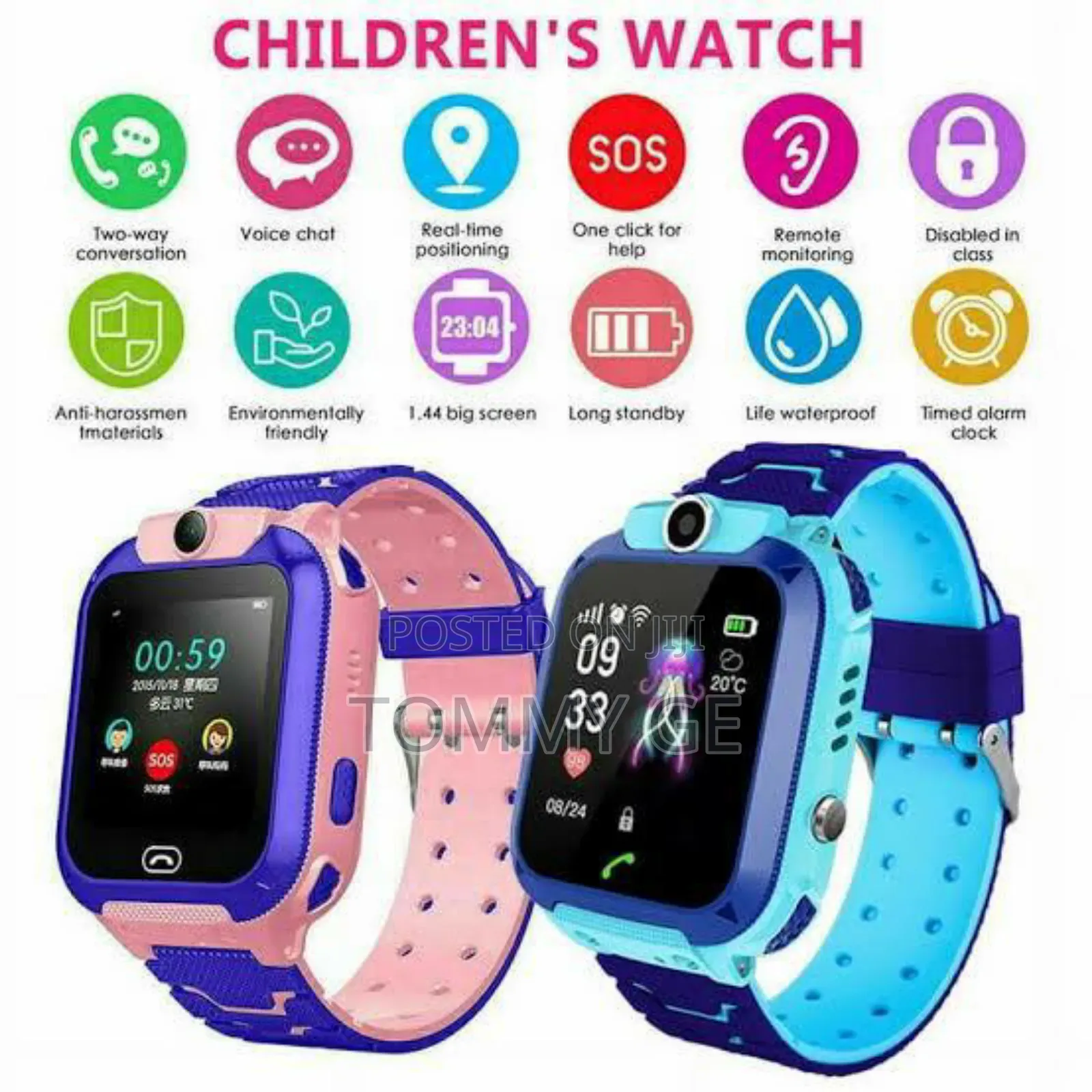 Kids GPS Smart Watch ለ ልጆች መከታተያ GPS ያለዉ ሰአት የቀለም ምርጫዎች
