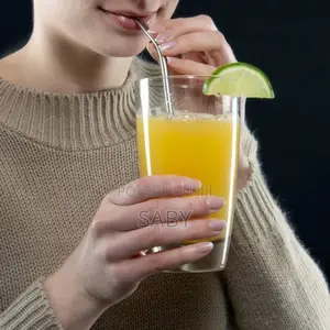 እንደ ማማሰያም መጠጫም የሚያገለግል Straws With Cleaning Brush