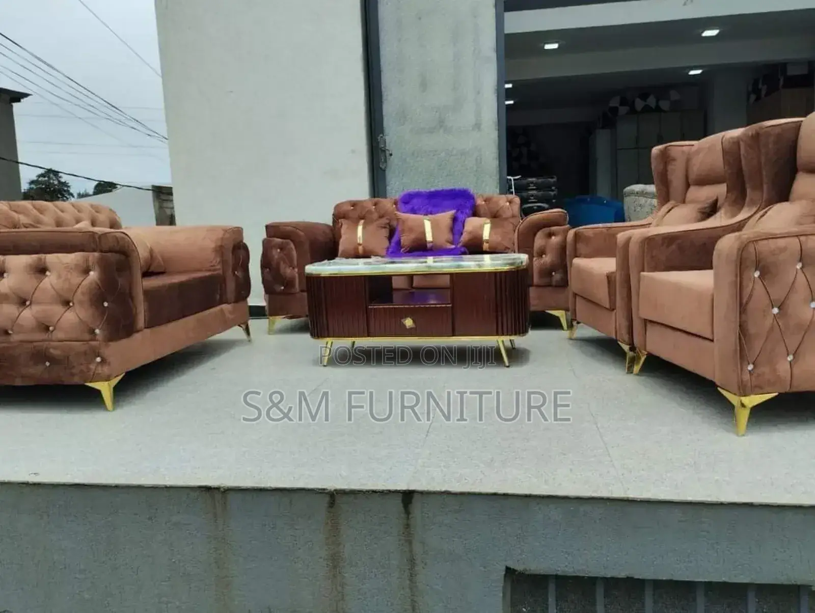 Aesthetic Sofa Sets With Aluminium Legs.