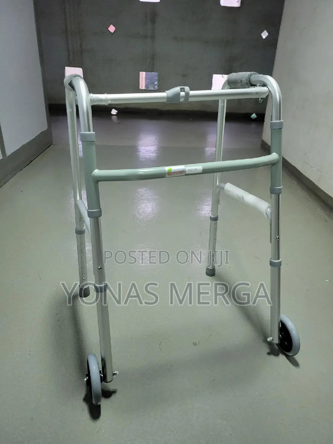 Mowell Mild Steel Height Adjustable Walker for Adult Patient