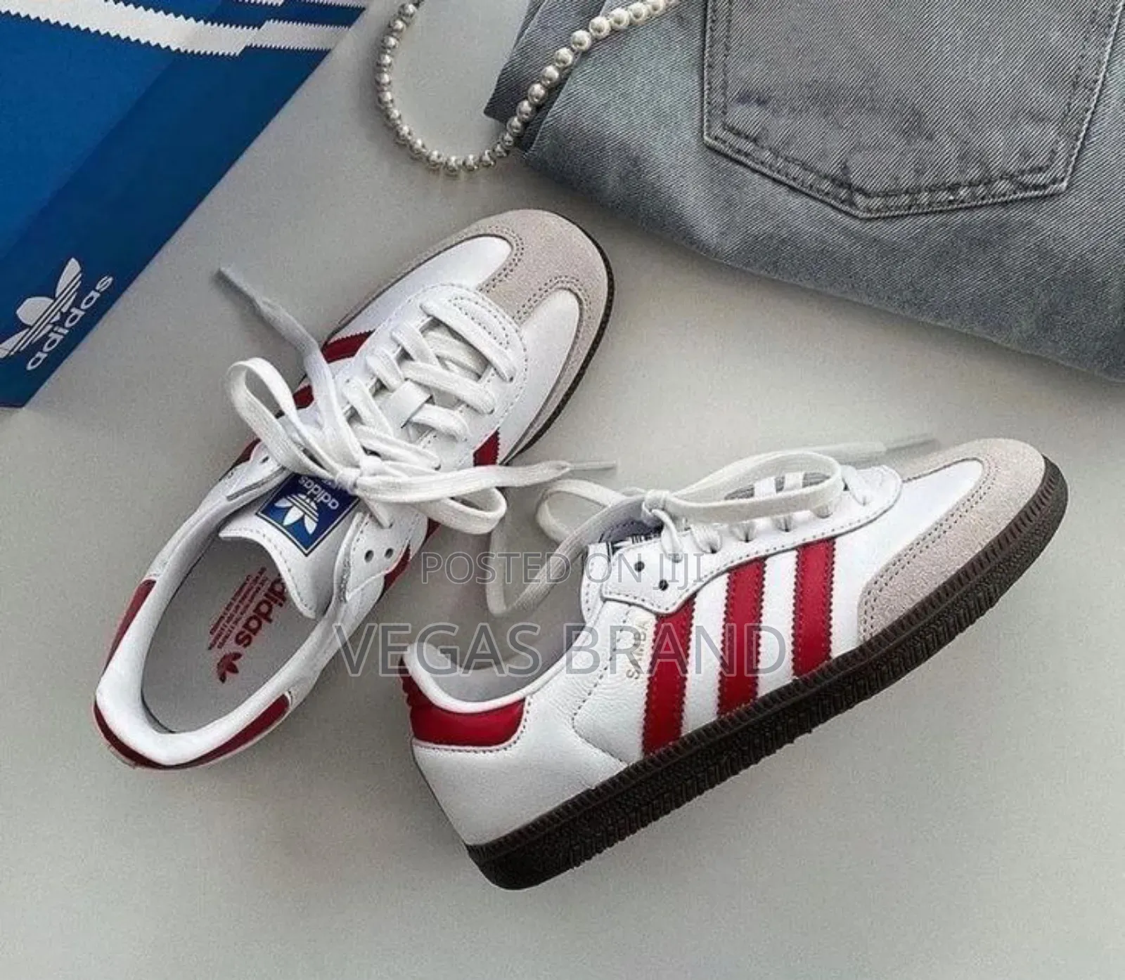 Adidas Samba Low White Red Master Quality Shoes