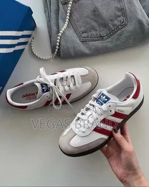 Photo - Adidas Samba Low White Red Master Quality Shoes