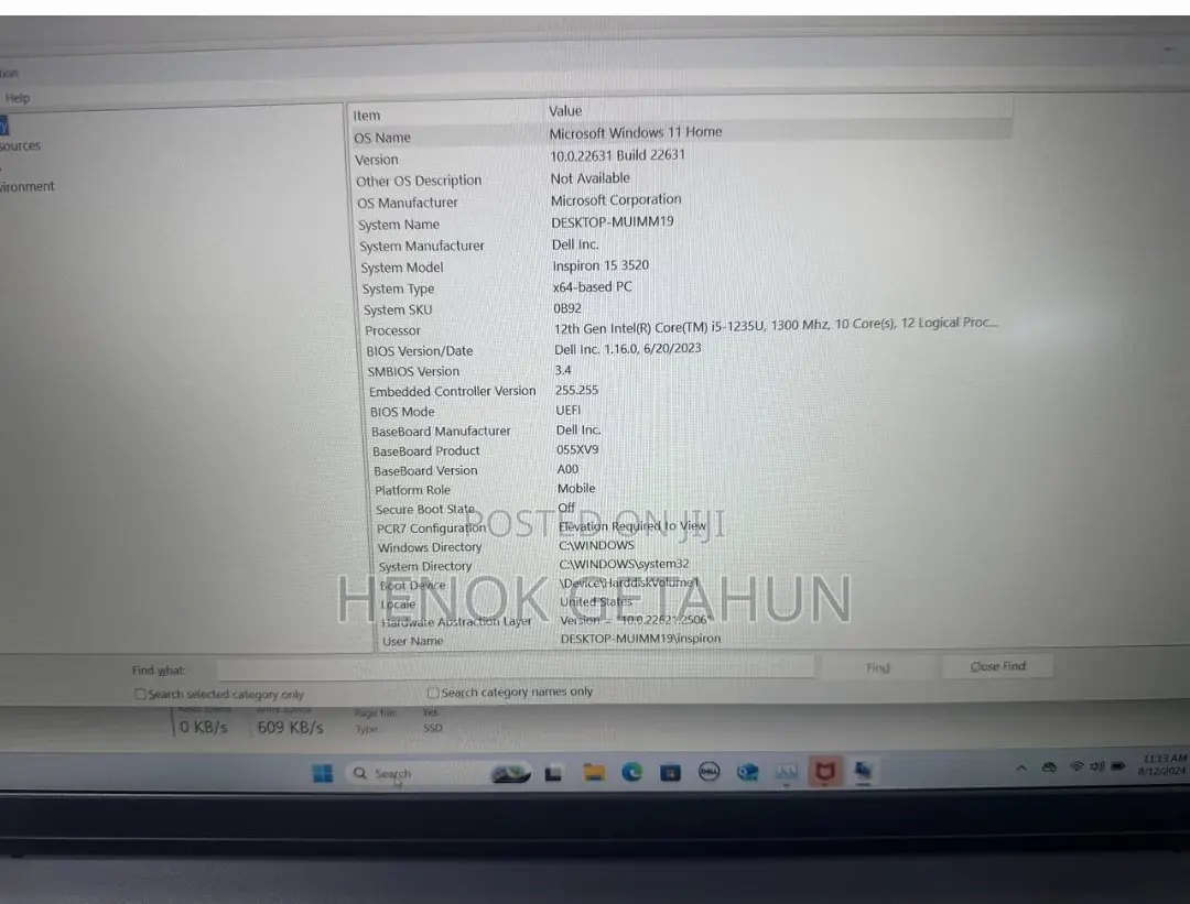 New Laptop Dell Inspiron 15 8GB Intel Core I5 SSD 512GB