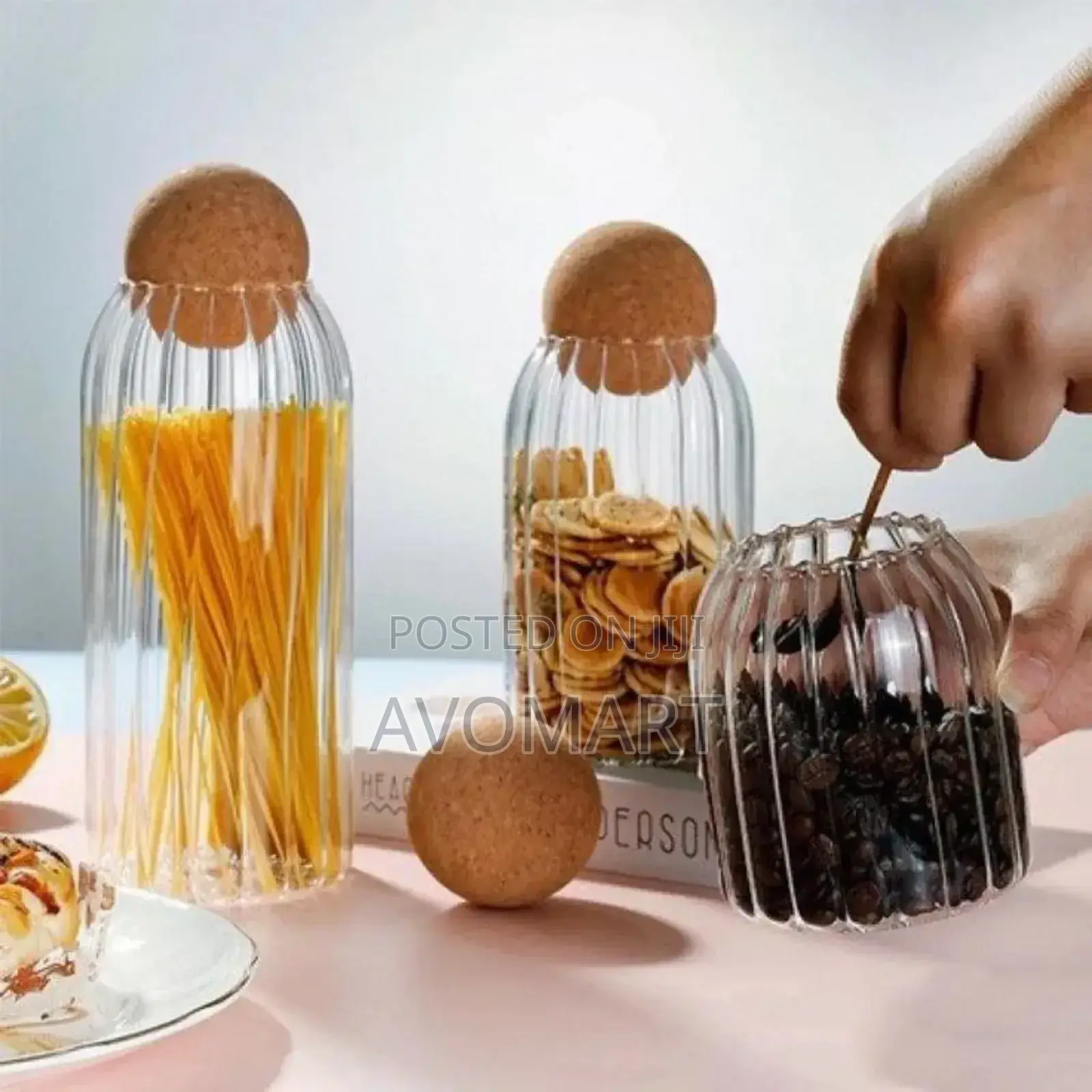 3pcs Glass Food Storage Jars