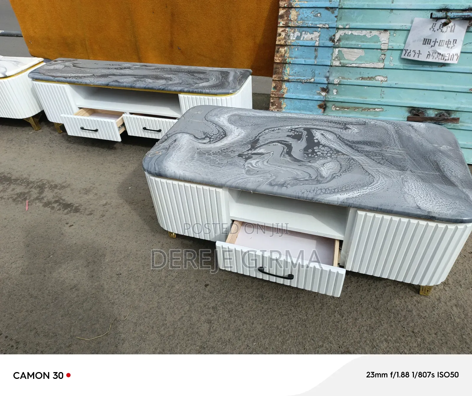 Epoxy Match Table Tv Stand