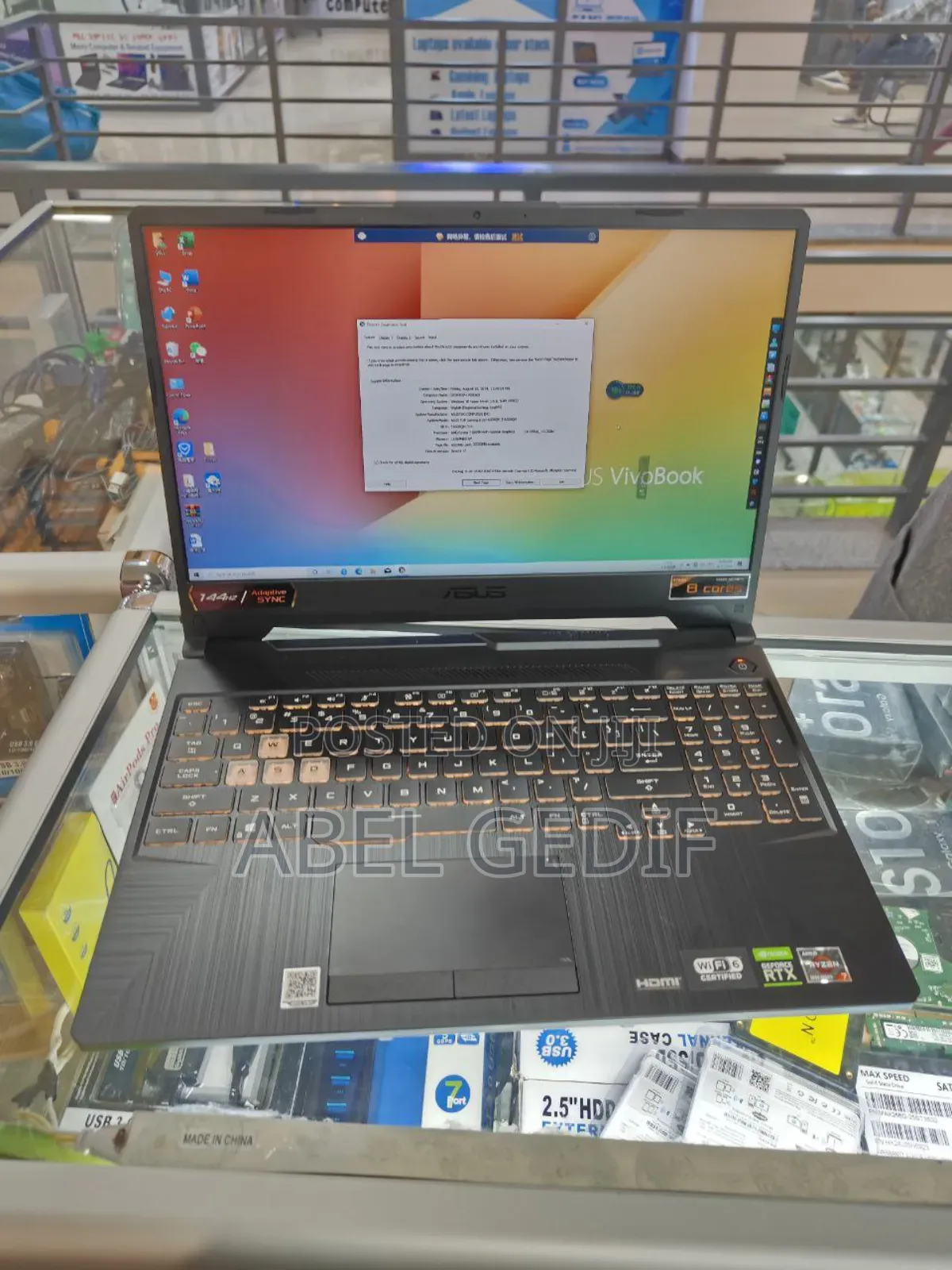 New Laptop Asus TUF Gaming A15 16GB AMD Ryzen 7 SSD 512GB