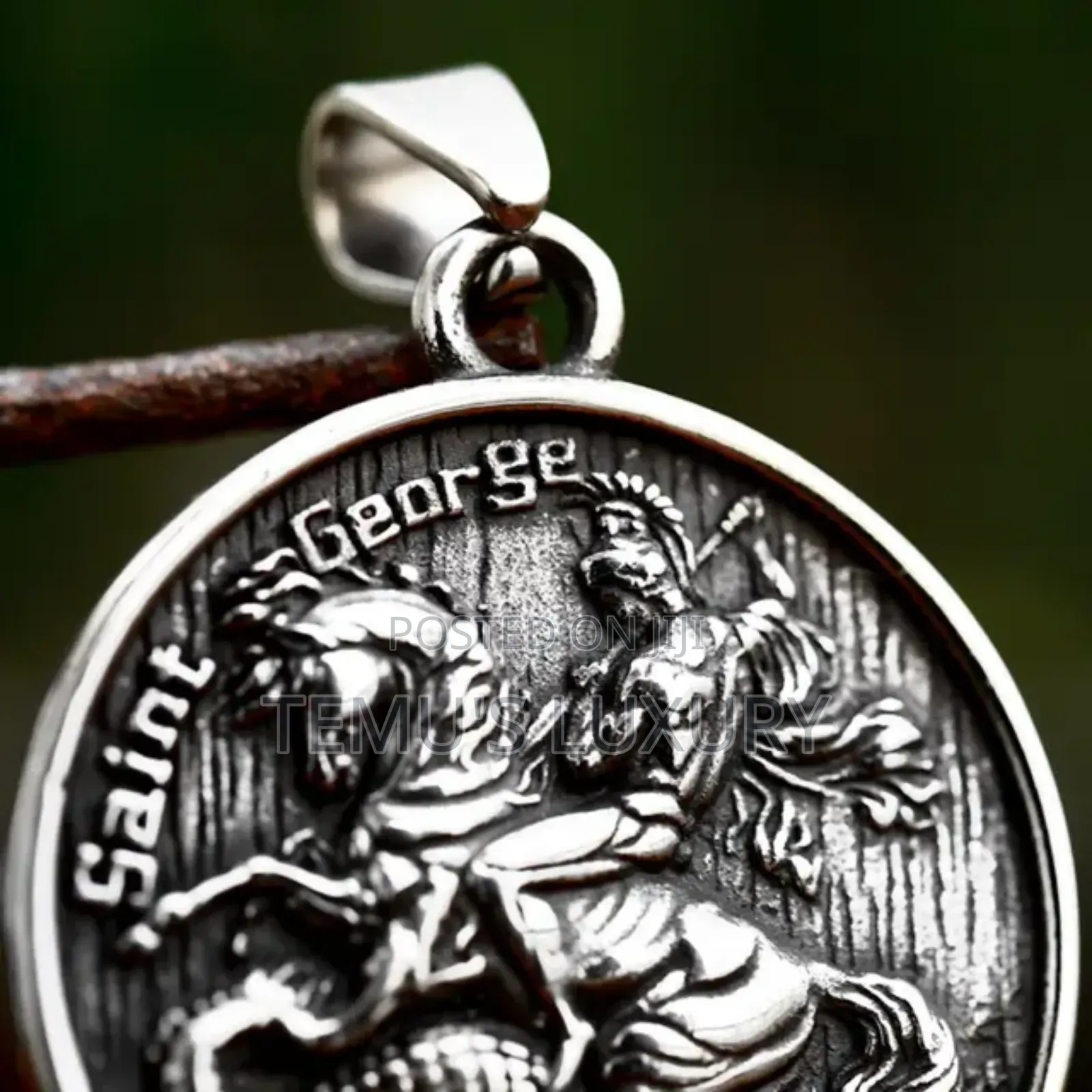 New Design Stainless Steel Round Saint George Necklace