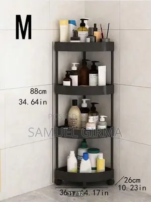 4 Tier Moveable Corner Storage Rack