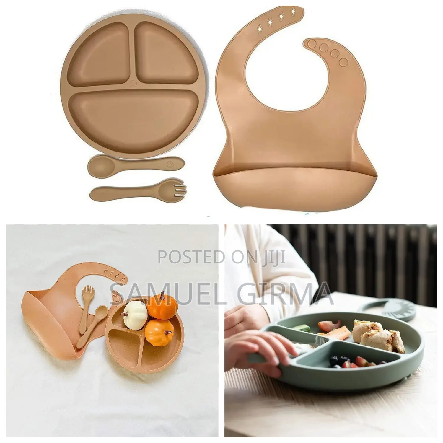 4 in 1 Pieces Silicone Meal Set