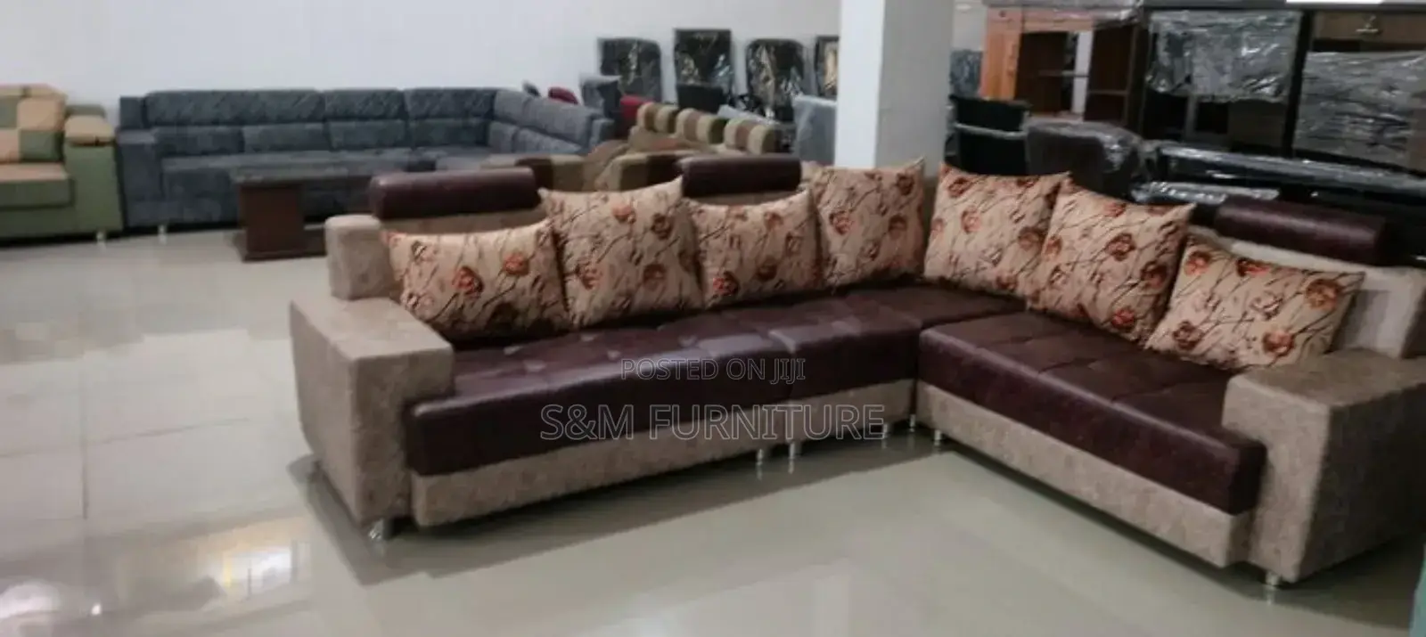 Full Leather L Shape Sofa