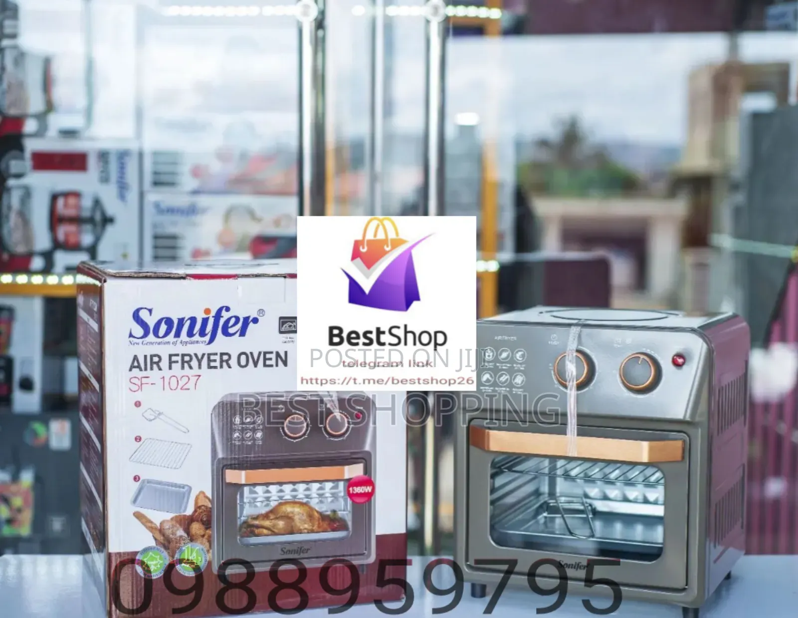 Sonifer Large Capacity AIR FRYER (0 Oil ) ያለዘይት