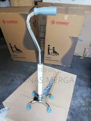 Photo - Four Legged Cane Disabled Four Corner Cane Telescopic