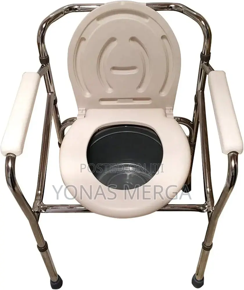 Commode Chair/Bucket With Carry Handle, Cover Splash Shield