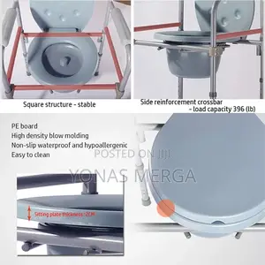 Lightweight,3 in 1 Medical Toilet Chair Stool, for Adults,