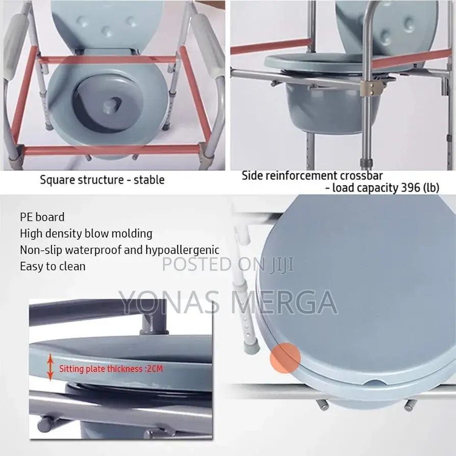 Lightweight,3 in 1 Medical Toilet Chair Stool, for Adults,