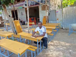 Students Combined Desks for School