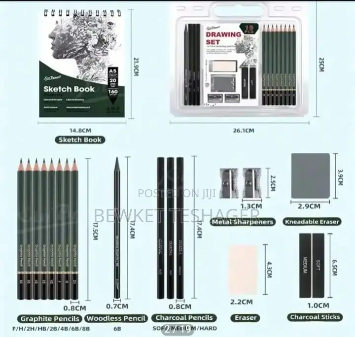 Sketch Drawing Sets 19 PCS Sets Graph