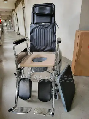 RECLINE FOOTREST ELEVATION:Wheelchair With Commode Use |